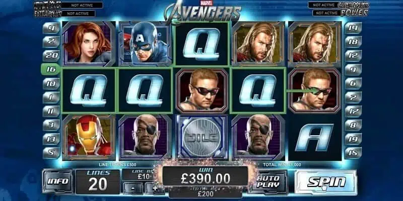Avengers - Tựa game Slot tặng code chất lượng nhất